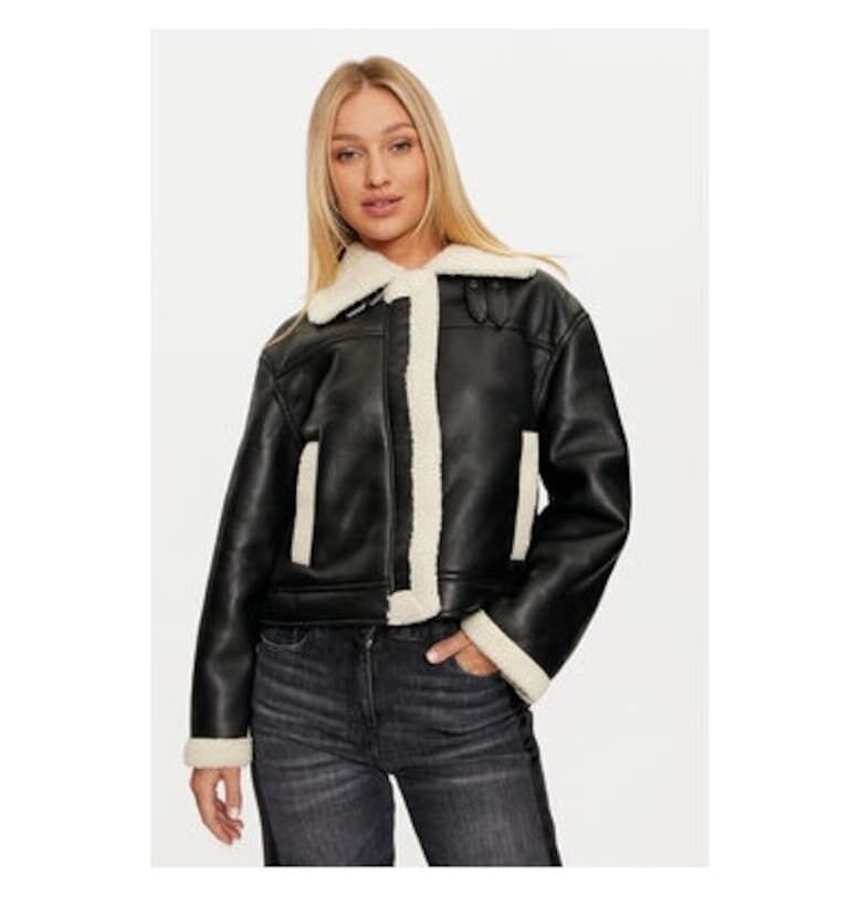Дамско яке -  304502897 - Еко кожа - Черно - Черен Pieces