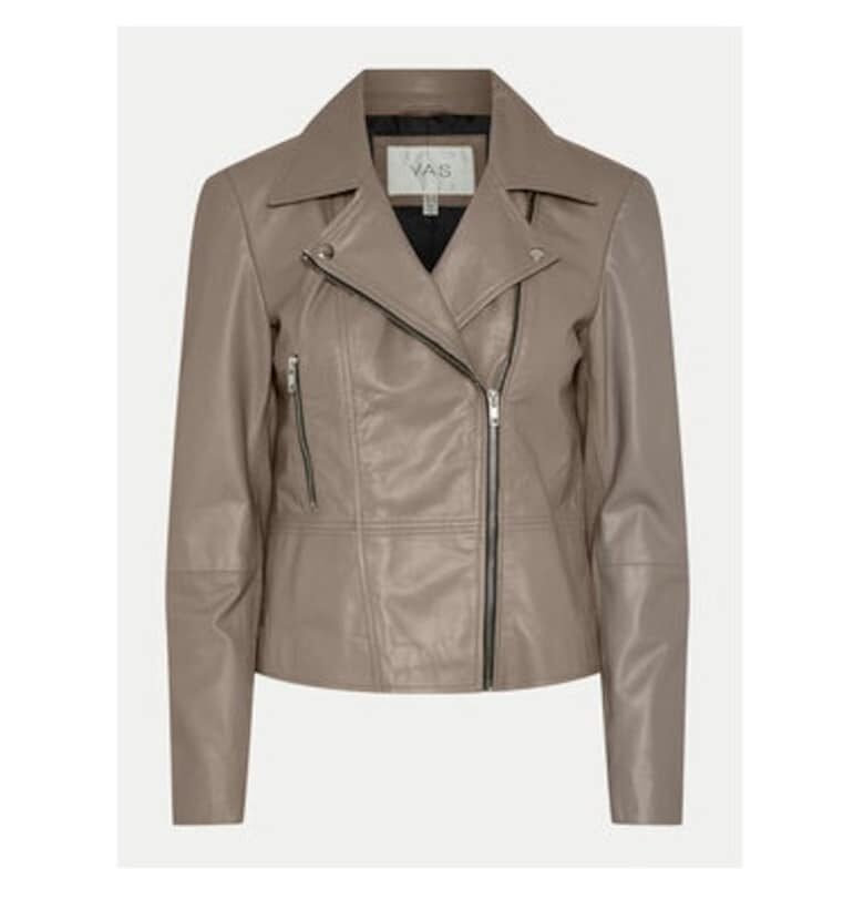 Дамско яке -  304928963 - Естествена кожа - Сив - Сив Yas