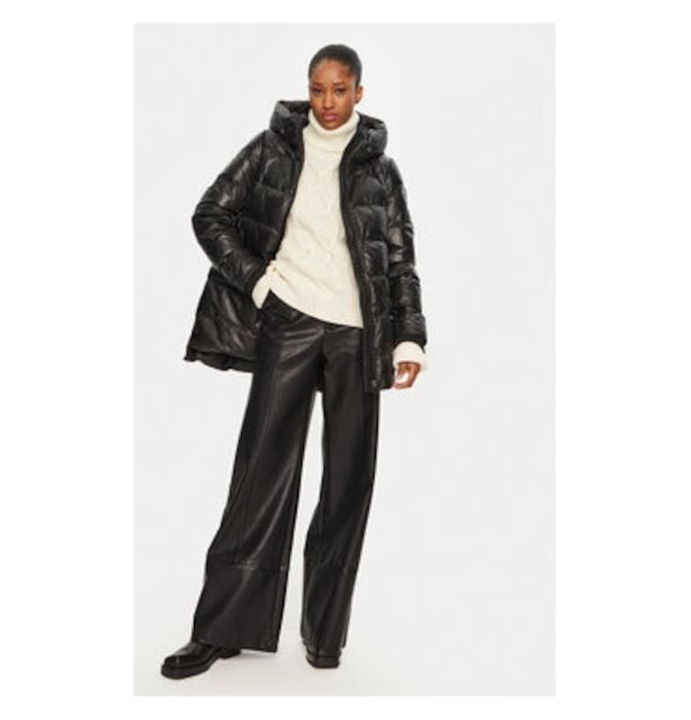 Дамско яке -  305062819 - Естествена кожа - Черно - Черен Serge Pariente