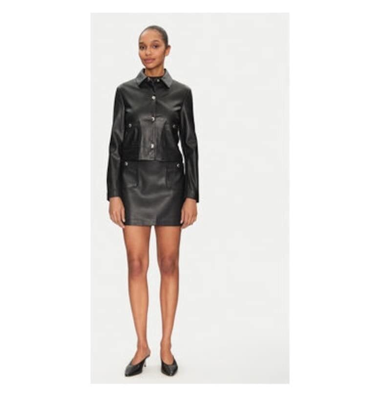 Дамско яке -  305253002 - Екокожа - Черно Morgan