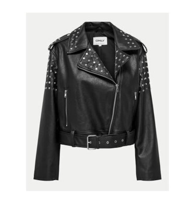 Дамско яке -  607158 - Еко кожа - Черен Only