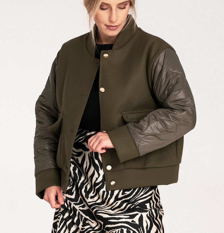 Дамско яке  M1097 - Полиестер/Вискоза - Зелено - SM Figl