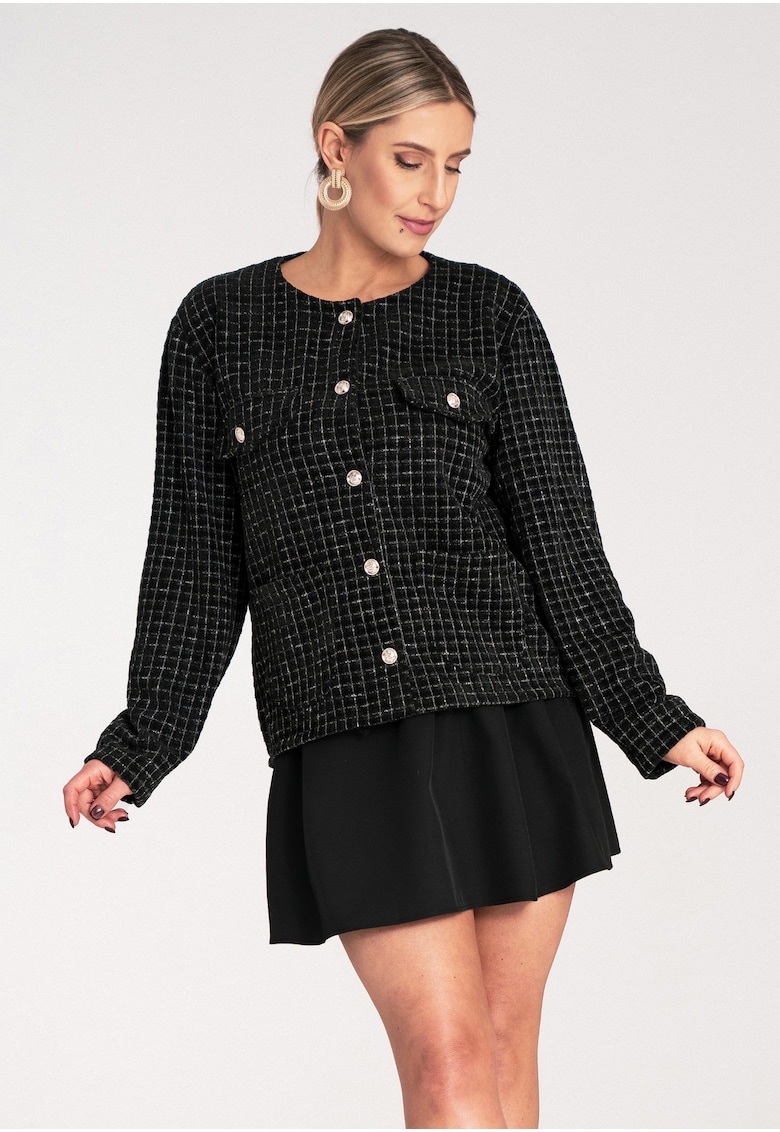 Дамско яке M1150 - Памук/Полиестер - Черно - SM Figl