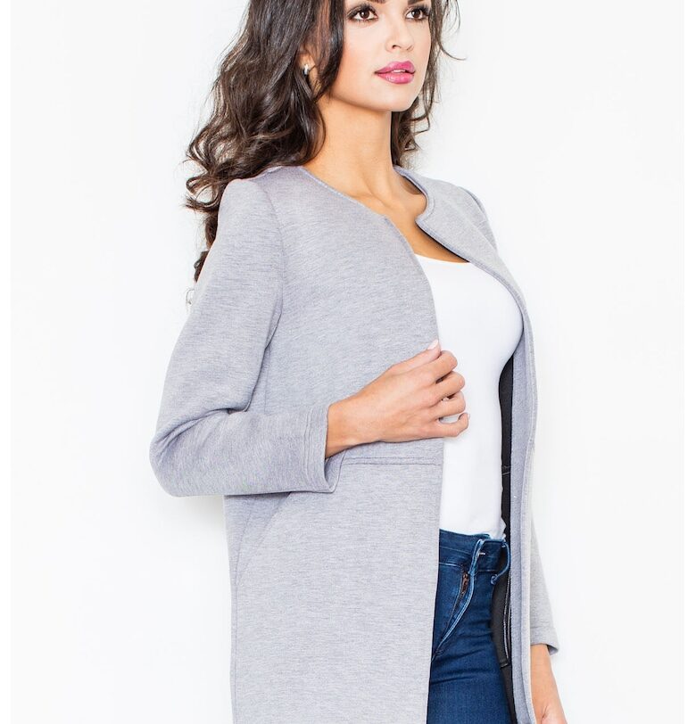 Дамско яке  M345 - Полиестер - Сив - Figl