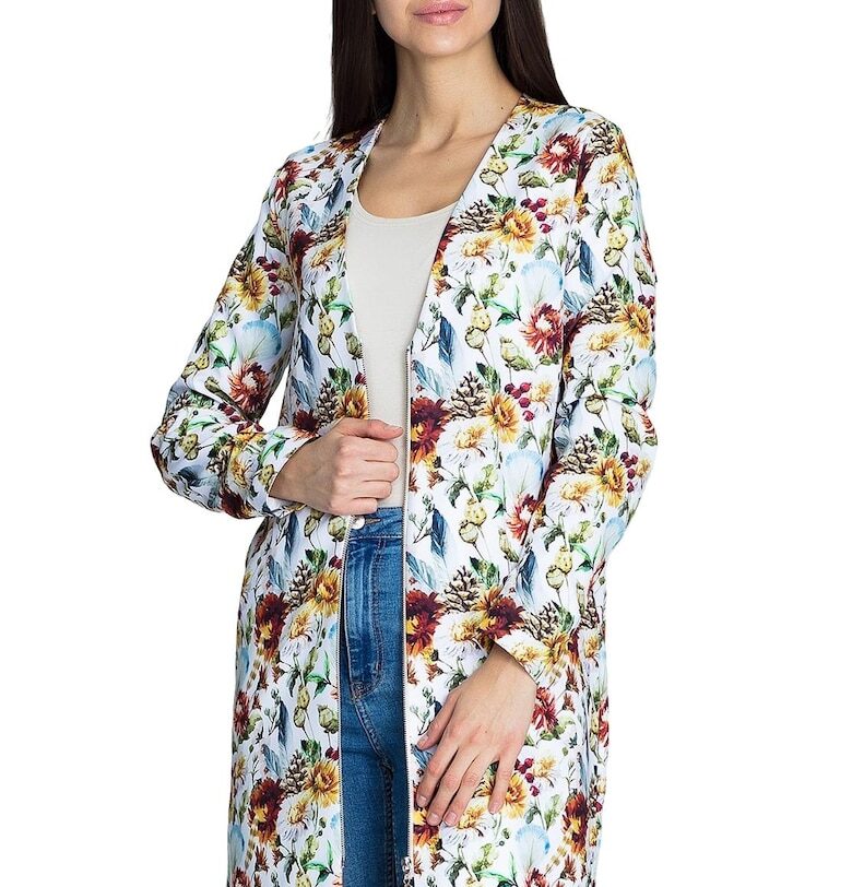 Дамско яке  M592 - Полиестер - Многоцветно - Флорални мотиви Figl