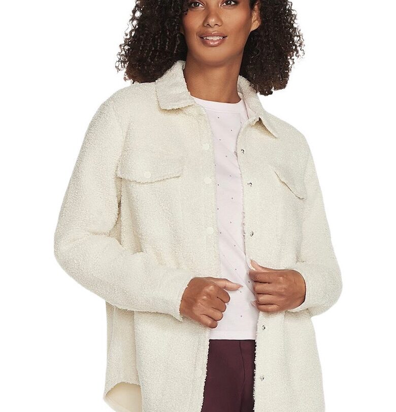Дамско яке  Sherpa Shacket - Бяло - Бял Skechers