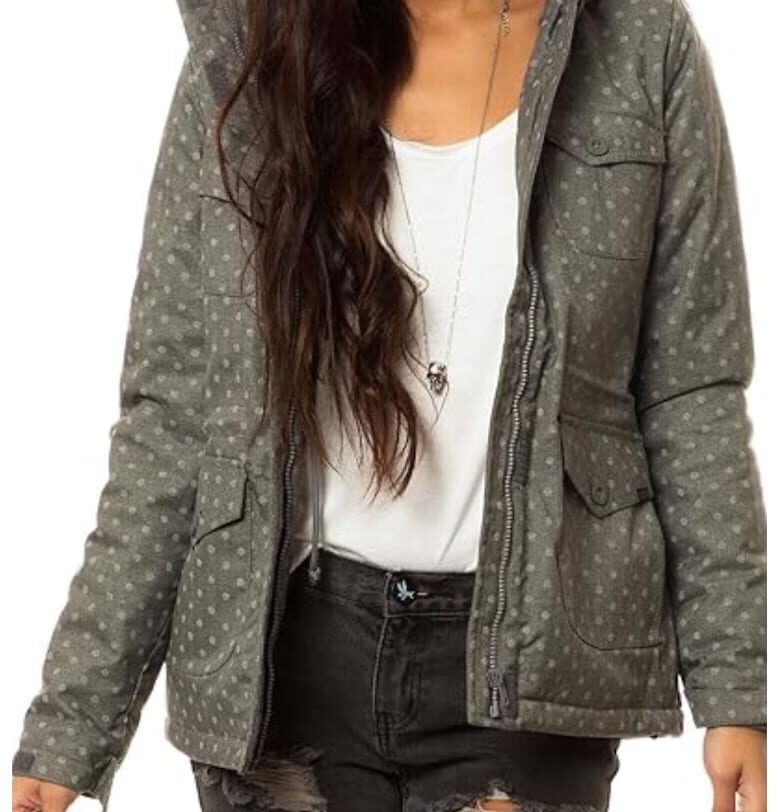 Дамско яке  Trail Polka Dot - найлон/полиестер - сиво - Vans