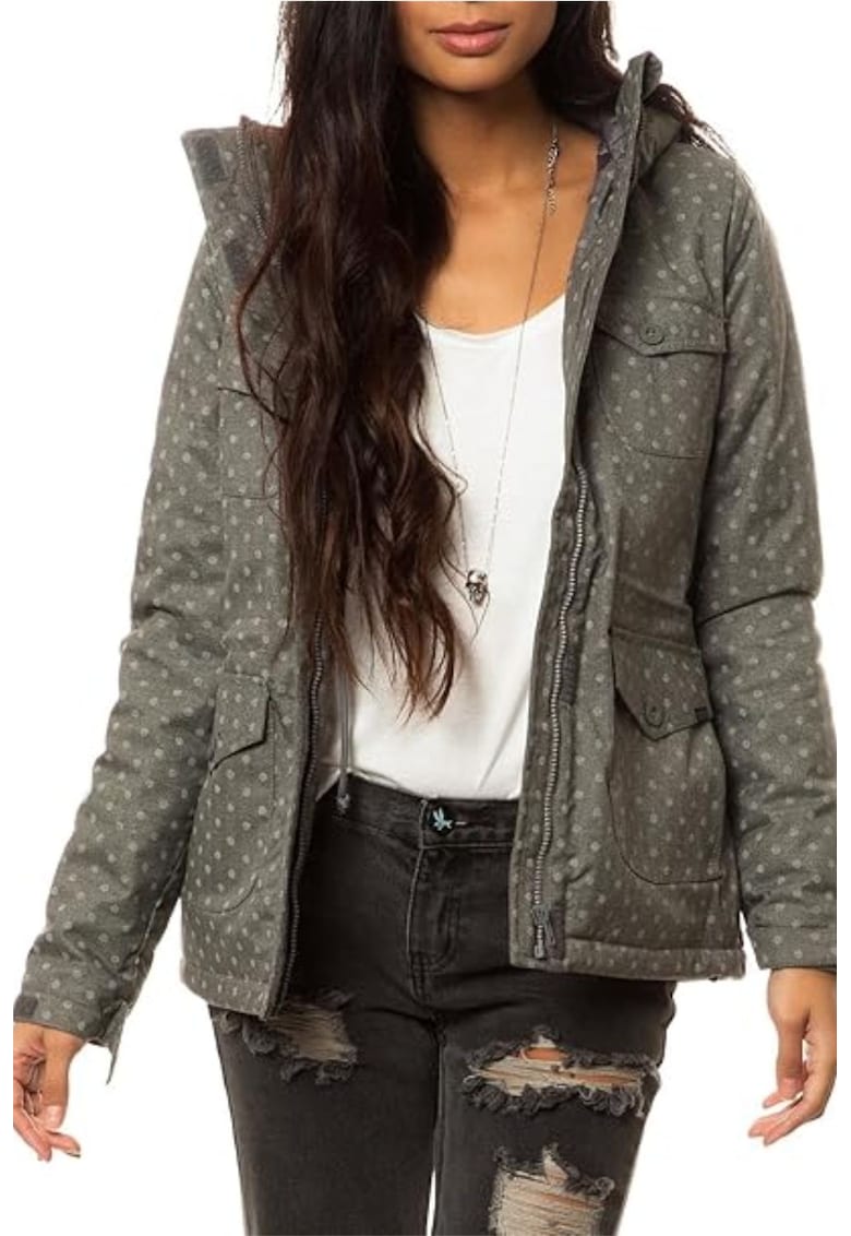 Дамско яке Trail Polka Dot - найлон/полиестер - сиво - Vans