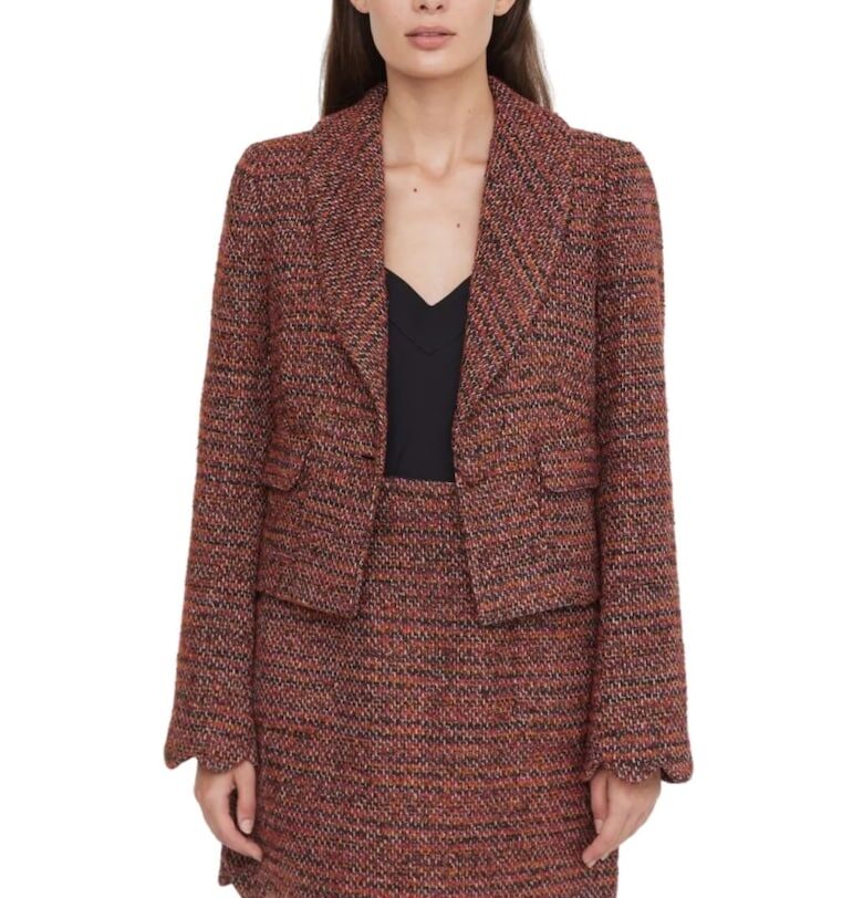 Дамско яке  Violaine - късо - кафяво - акрил-памук-полиестер-вискоза Sinequanone