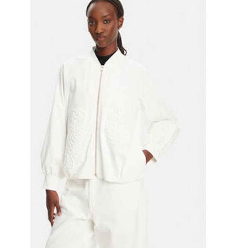 Дамско яке -  модел 53-1039-886 - бяло - памук - полиестер - еластан Access fashion