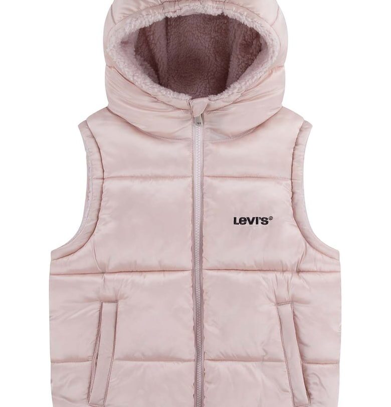 Двилицев елек с лого - Бледо розово Levis