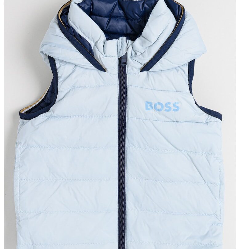Двулицев елек с пухена вата - Пастелносин BOSS Kidswear