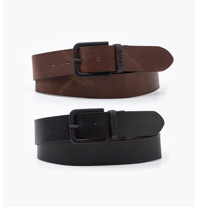 Двулицев кожен колан Levis