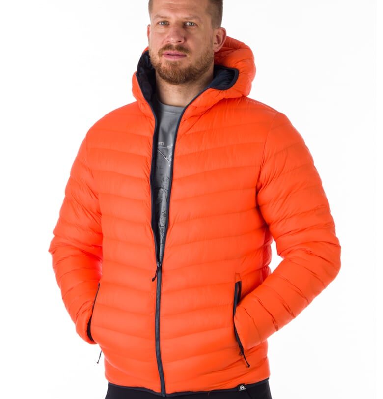 Двулицево зимно яке за трекинг Dan - Червен/Тъмносин NORTHFINDER