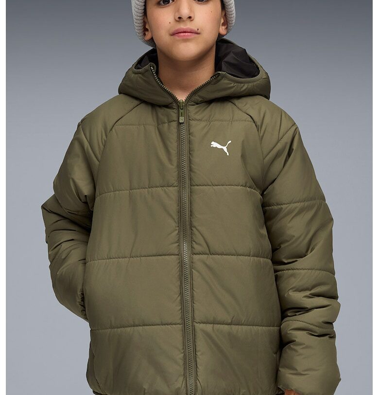 Двулицево капитонирано яке - Тъмнозелен Puma