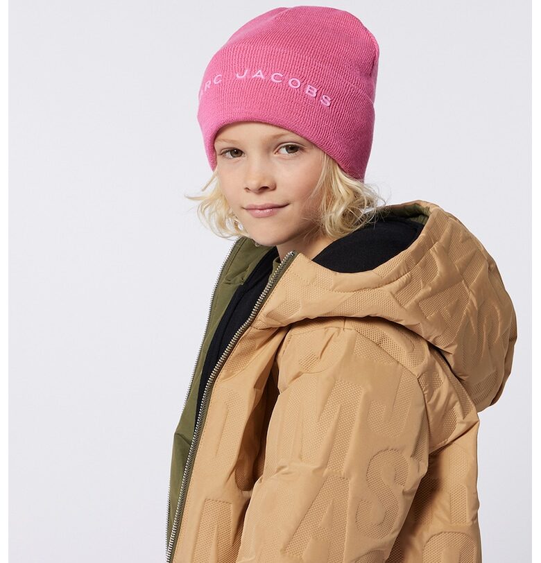 Двулицево яке с качулка - Розова сьомга/Каки Marc Jacobs
