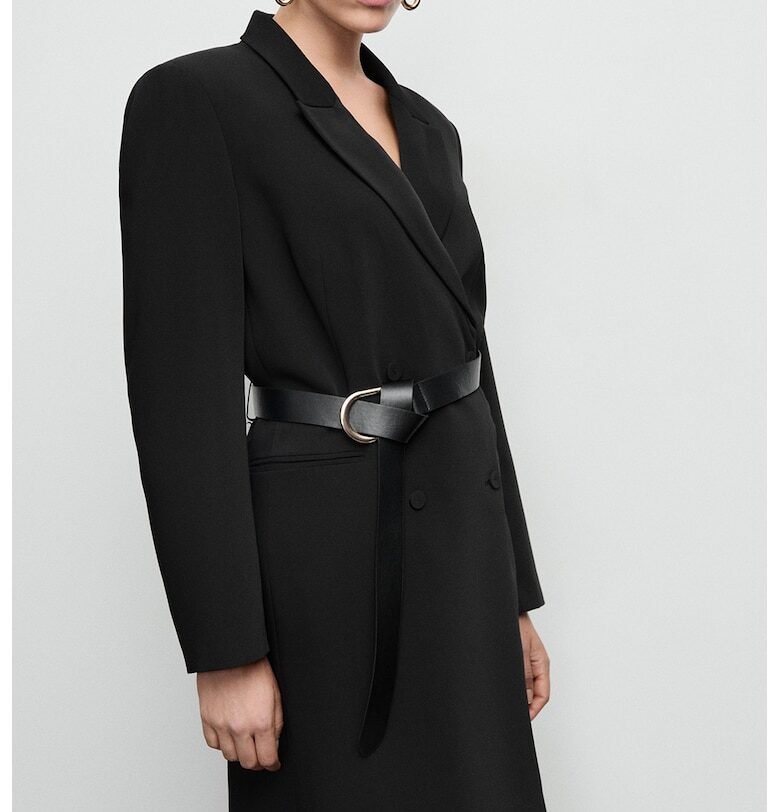 Двуредна рокля-сако - Черен Mango