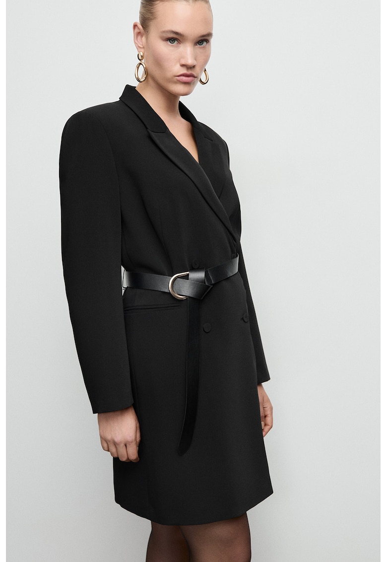 Двуредна рокля-сако - Черен Mango