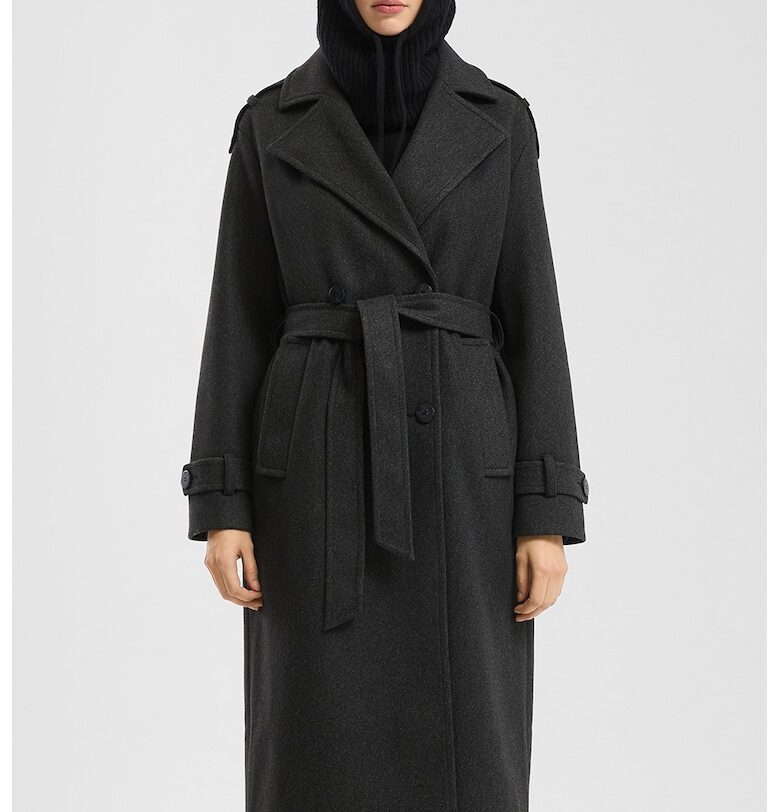 Двуредно палто - Черен QS