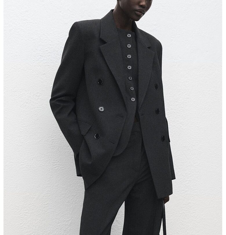 Двуредно сако Daisy - Антрацитно сиво Mango