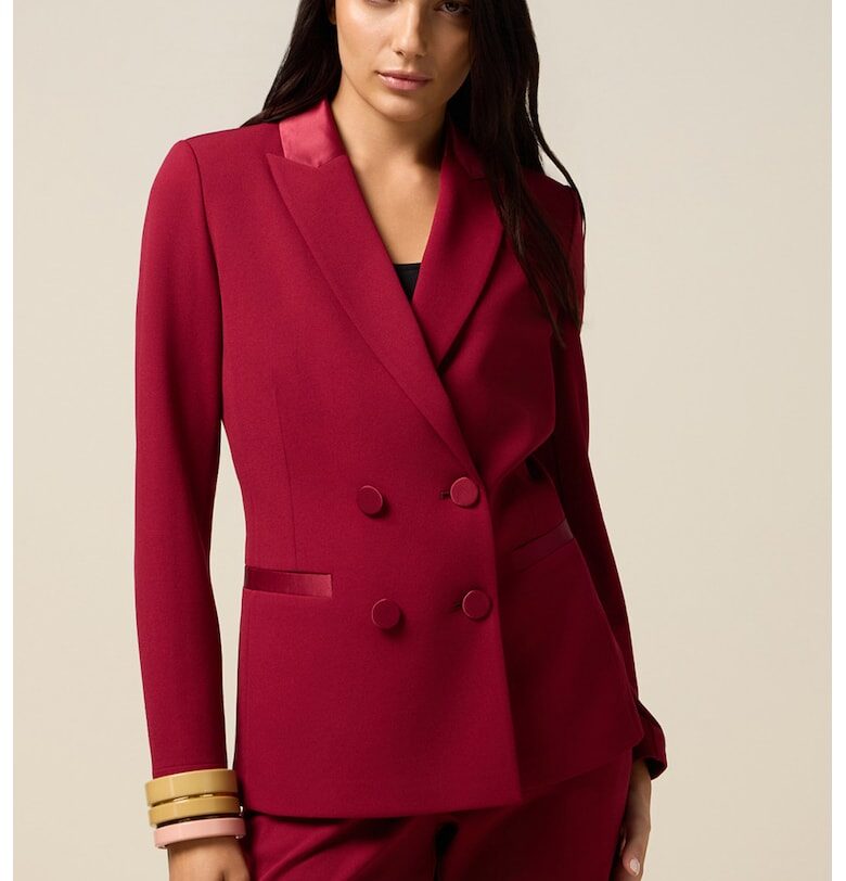 Двуредно сако с двойни ревери - Бордо Oltre