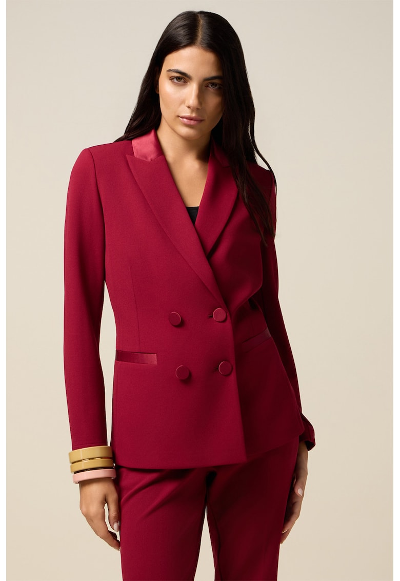 Двуредно сако с двойни ревери - Бордо Oltre