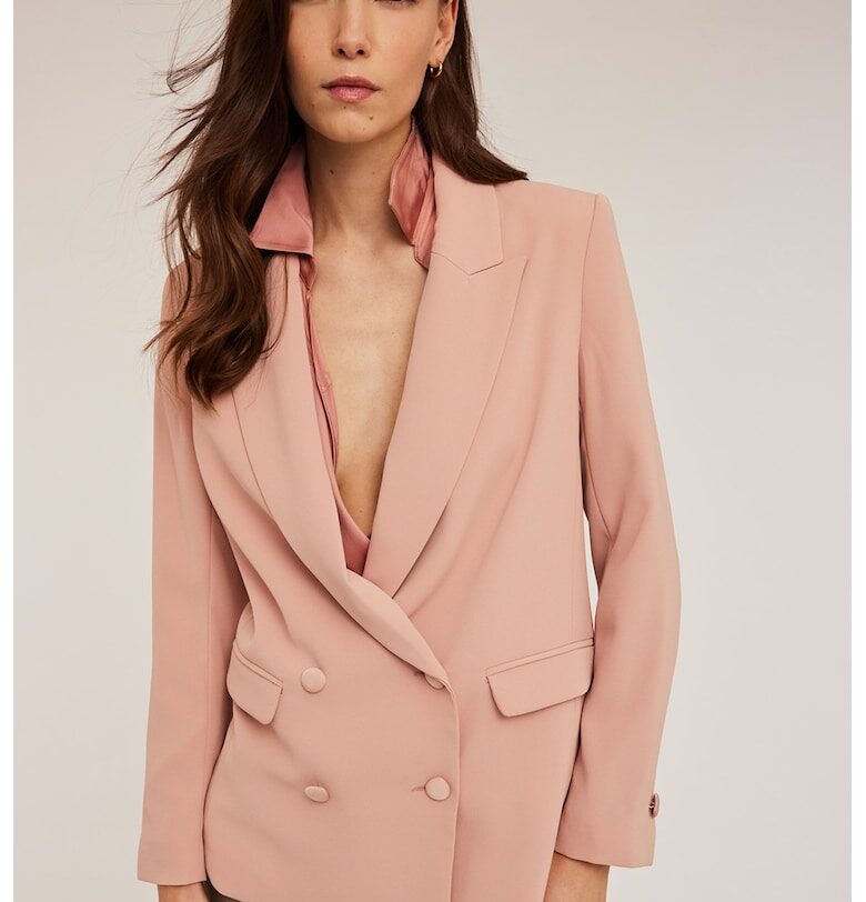 Двуредно свободно сако - Розова сьомга Motivi