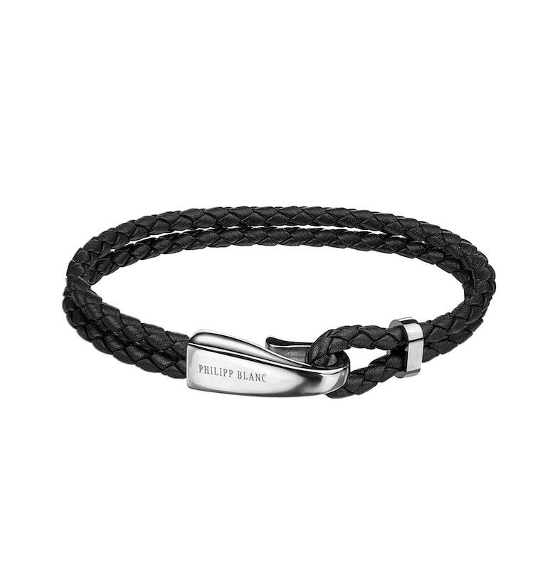 Двуредова кожена гривна Adrian Philipp Blanc
