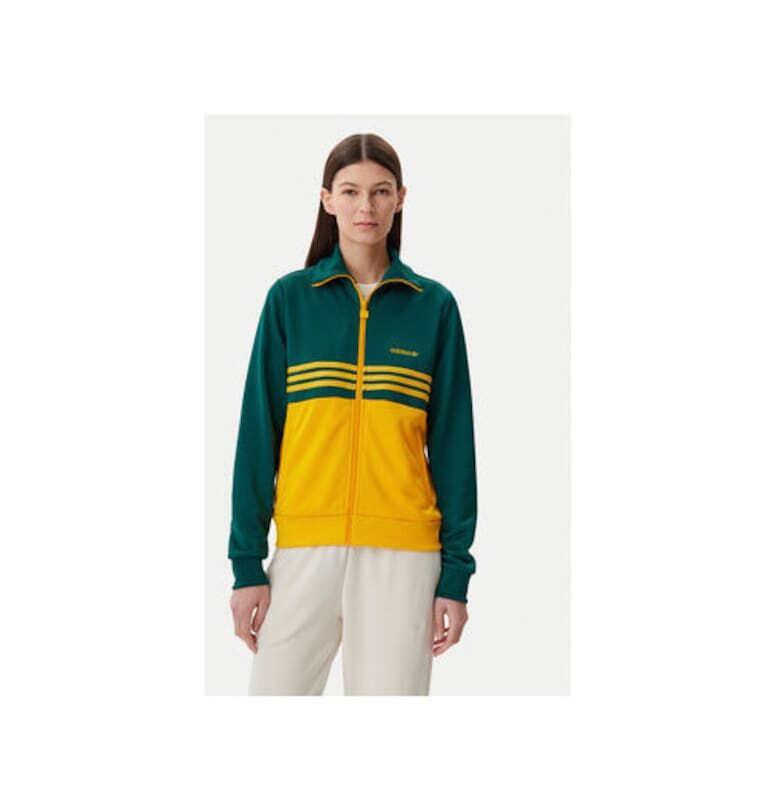 Двуцветен суичър с цип adidas