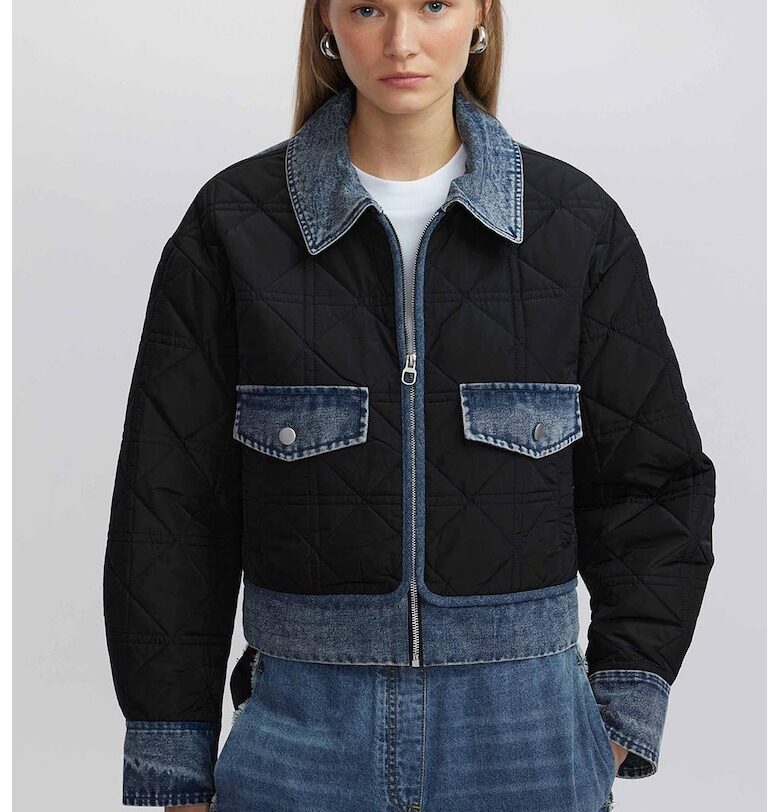 Двуцветно дънково яке - Черен/Син меланж Ipekyol