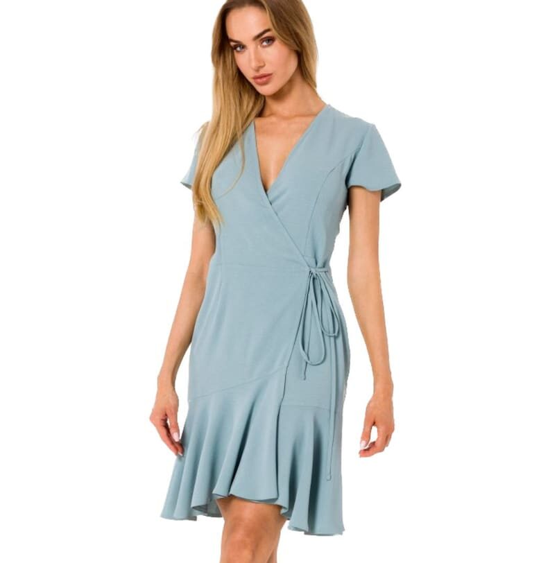 Декоративна рокля с волан - Син MOE