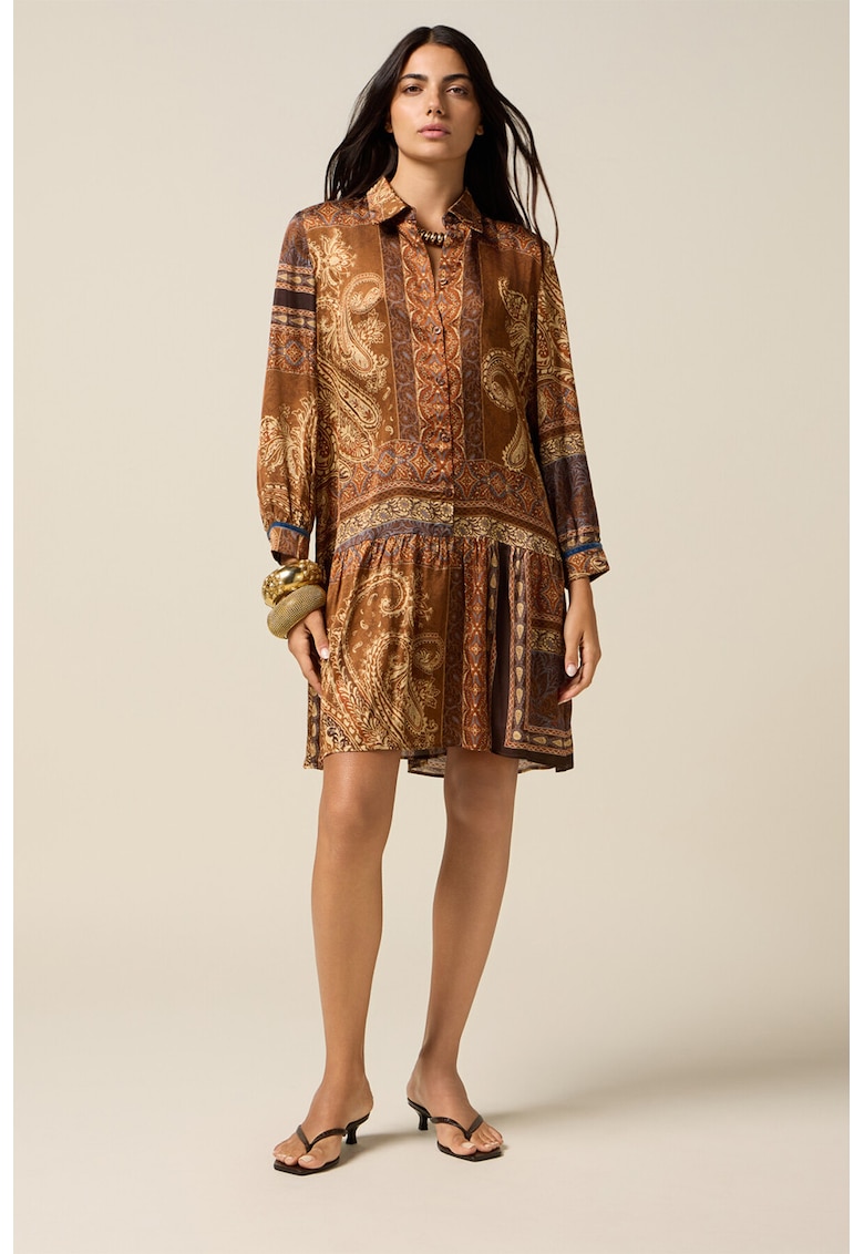 Десенирана рокля-риза - Многоцветен Oltre