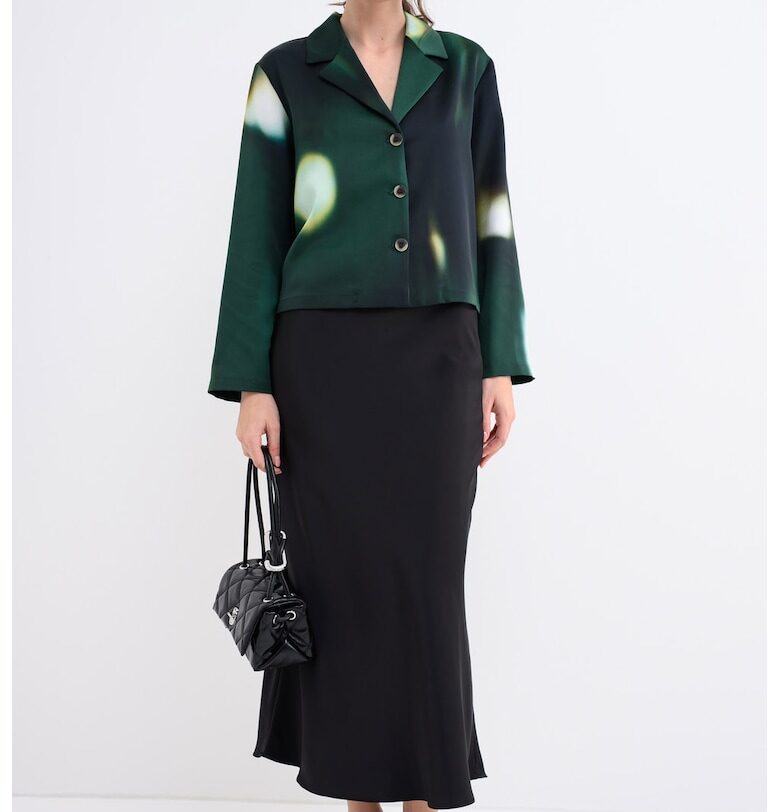 Десенирано сако с дълги ръкави - Зелен/Тъмносин MaxCo