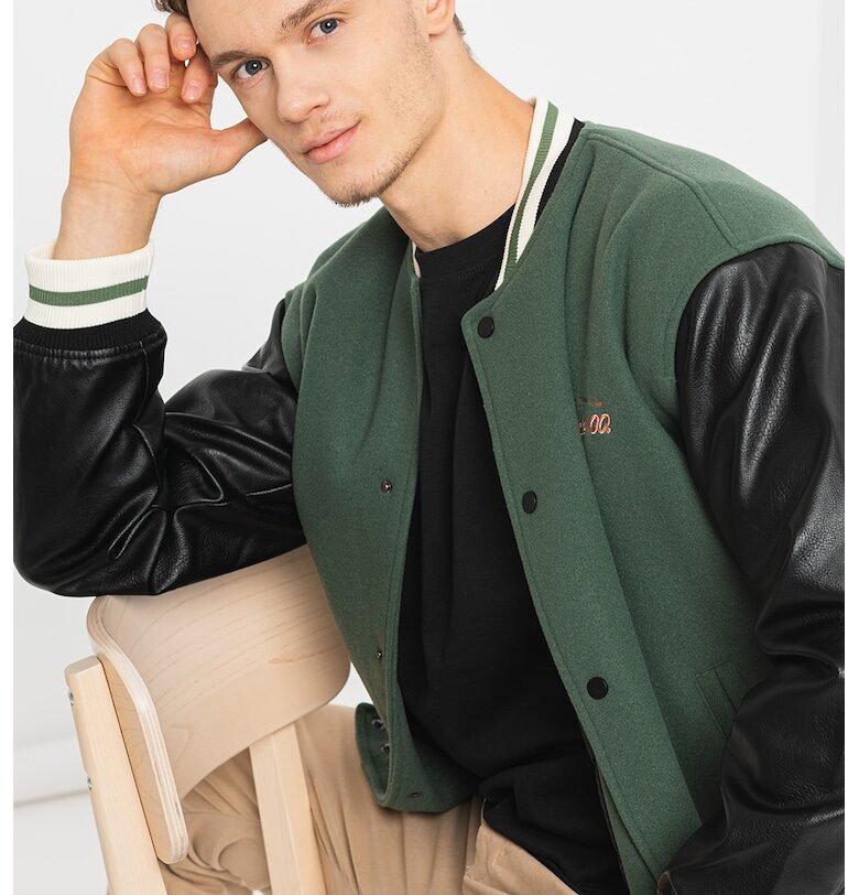 Десенирано яке Barry Varisty - Зелен/Черен Only  Sons