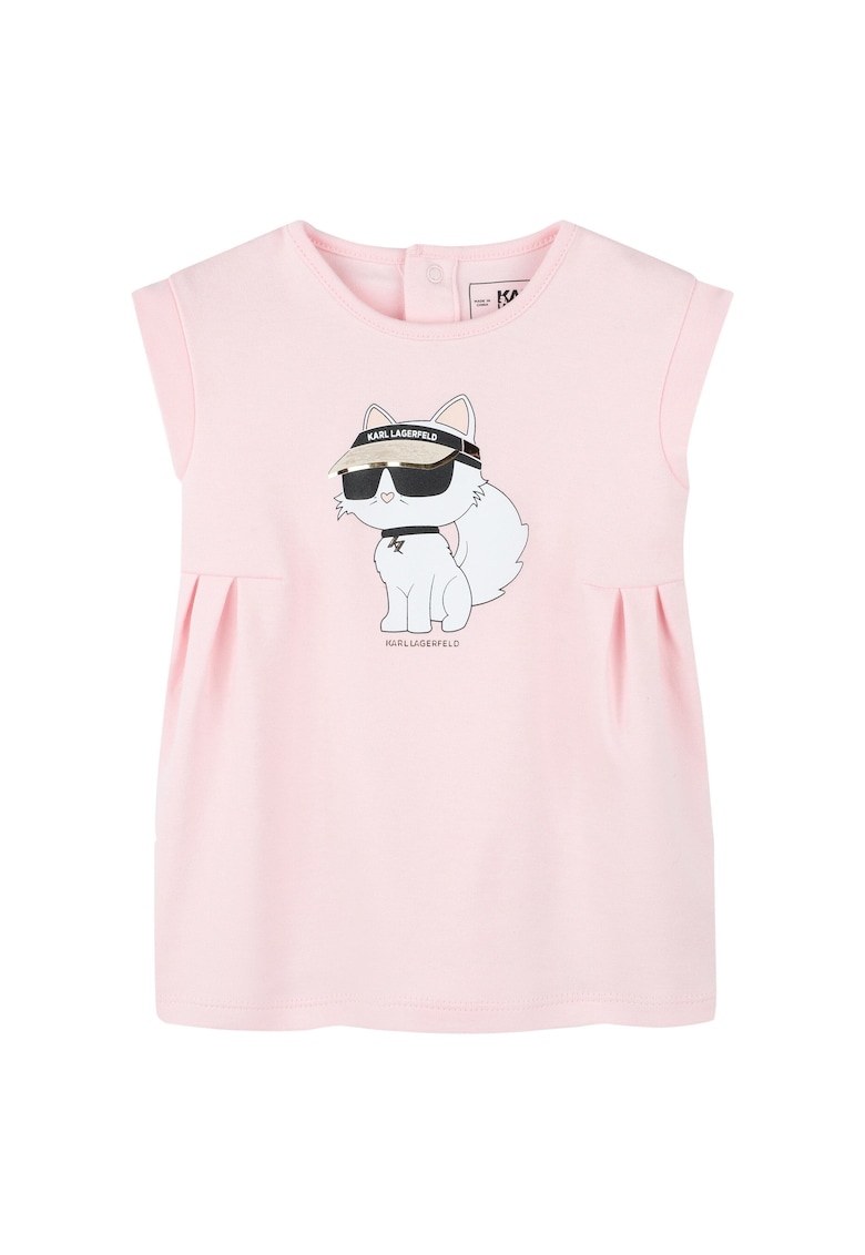 Детска рокля за момиче Karl Lagerfeld - Z30510 475 - Органичен памук KARL LAGERFELD KIDS