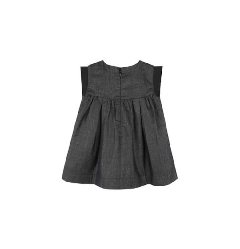 Детска рокля за момичета Karl Lagerfeld - Z30514 Z12 - Памук/Полиестер - Сив KARL LAGERFELD KIDS