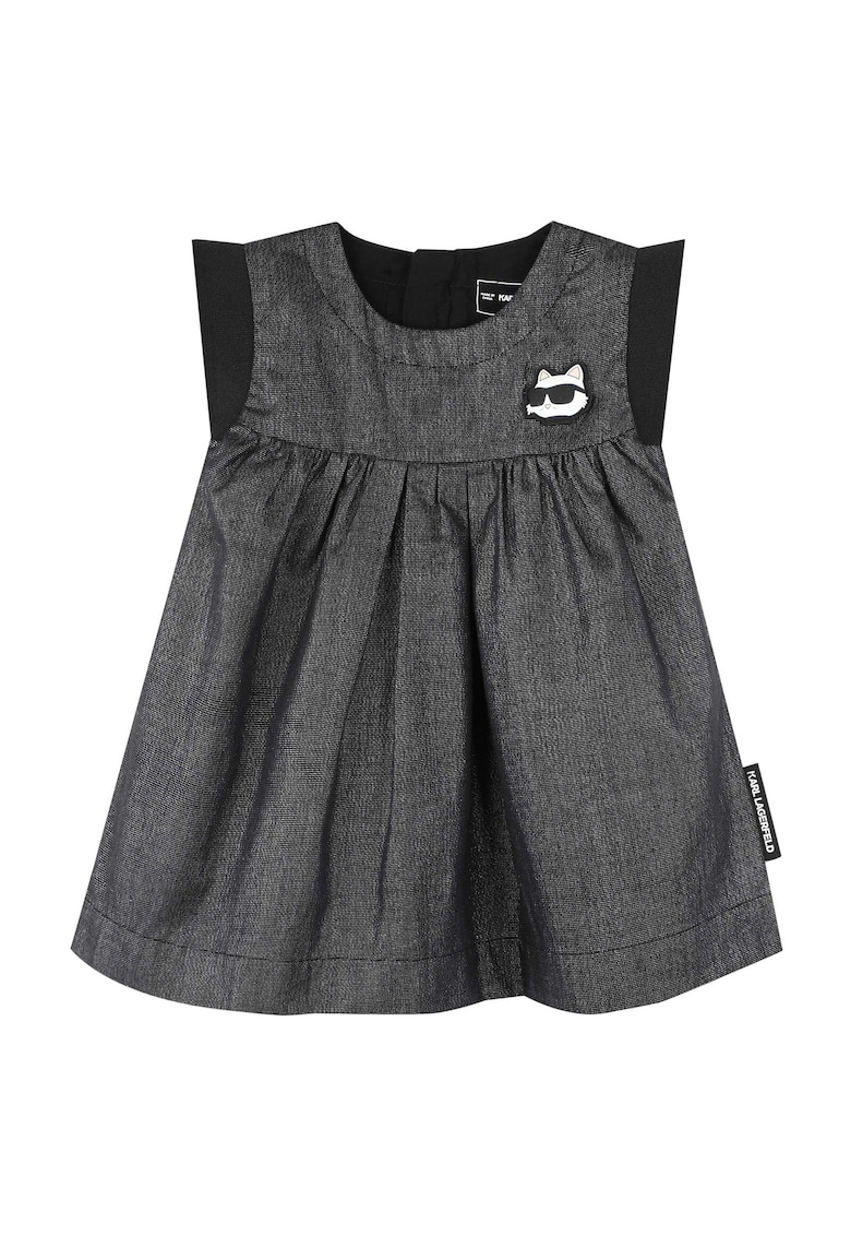 Детска рокля за момичета Karl Lagerfeld - Z30514 Z12 - Памук/Полиестер - Сива - Сив KARL LAGERFELD KIDS
