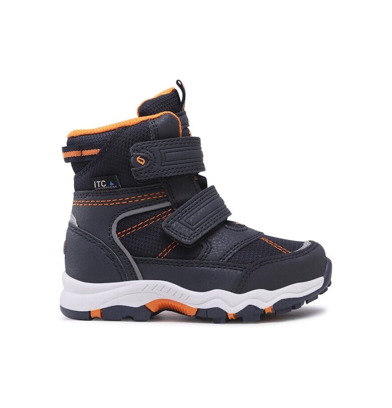 Детски боти -  24797 - Еко кожа - Тъмносини Leaf