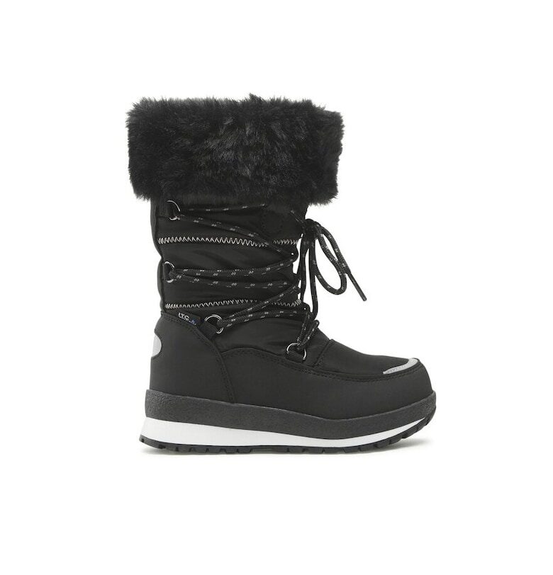 Детски боти -  25121 - Еко кожа - Черни Leaf