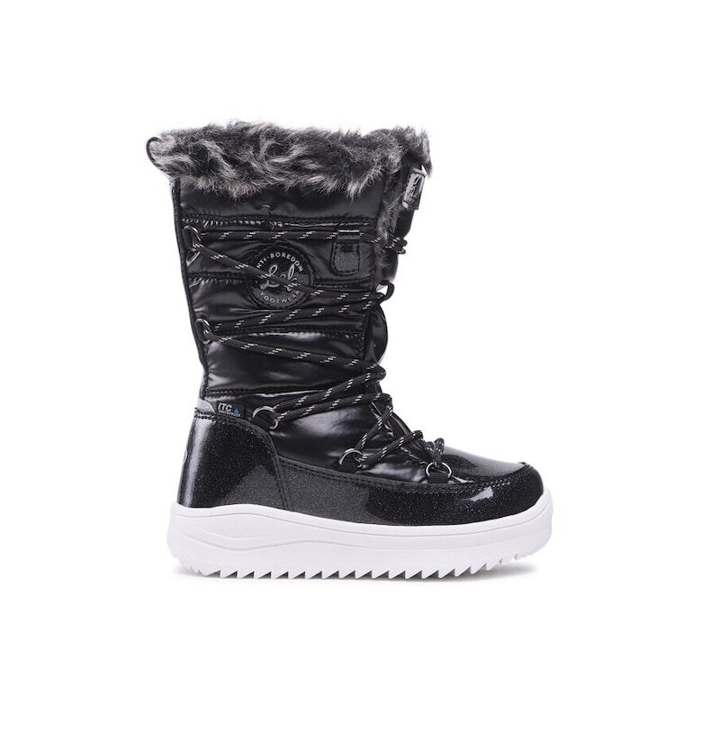 Детски ботуши -  25176 - Екокожа - Черни Leaf