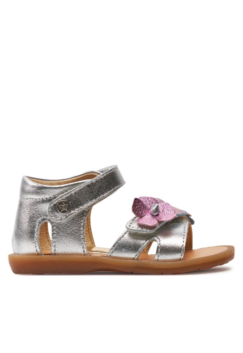 Детски сандали 303874698 - Естествена кожа - Сребрист Naturino