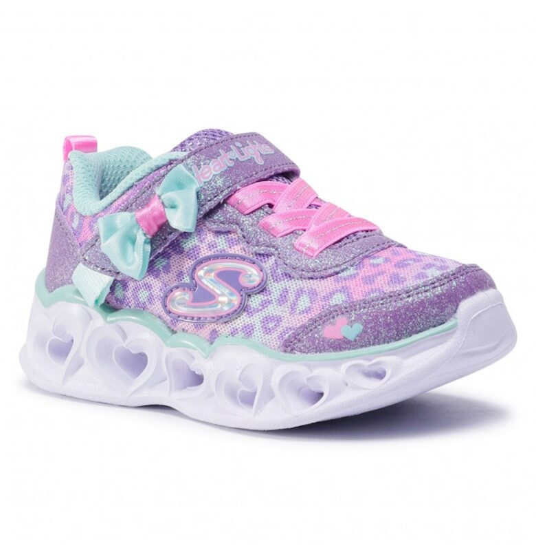 Детски спортни обувки  HEART LIGHTS - UNTAMED HEARTS - лилави Skechers