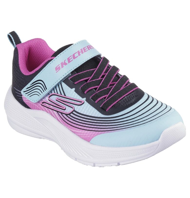 Детски спортни обувки за момиче Microspec Advance 303575L-AQUA/PURPLE - Син Skechers