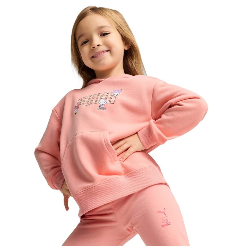 Детски суичър с качулка  X Hello Kitty Friends Relaxed Hoodie Tr - Розово Puma