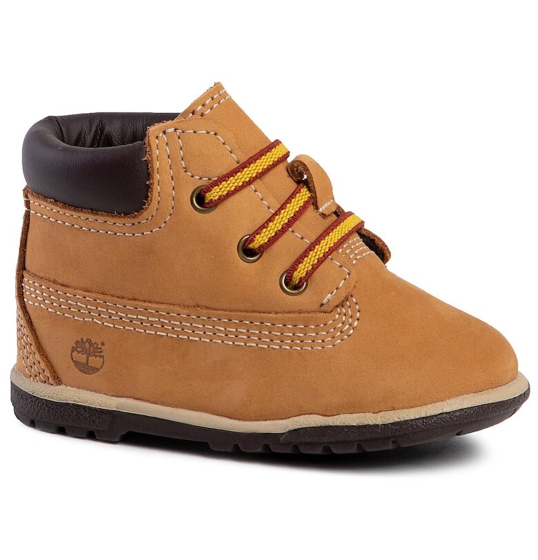 Детски туристически обувки -  естествена кожа - кафяви Timberland