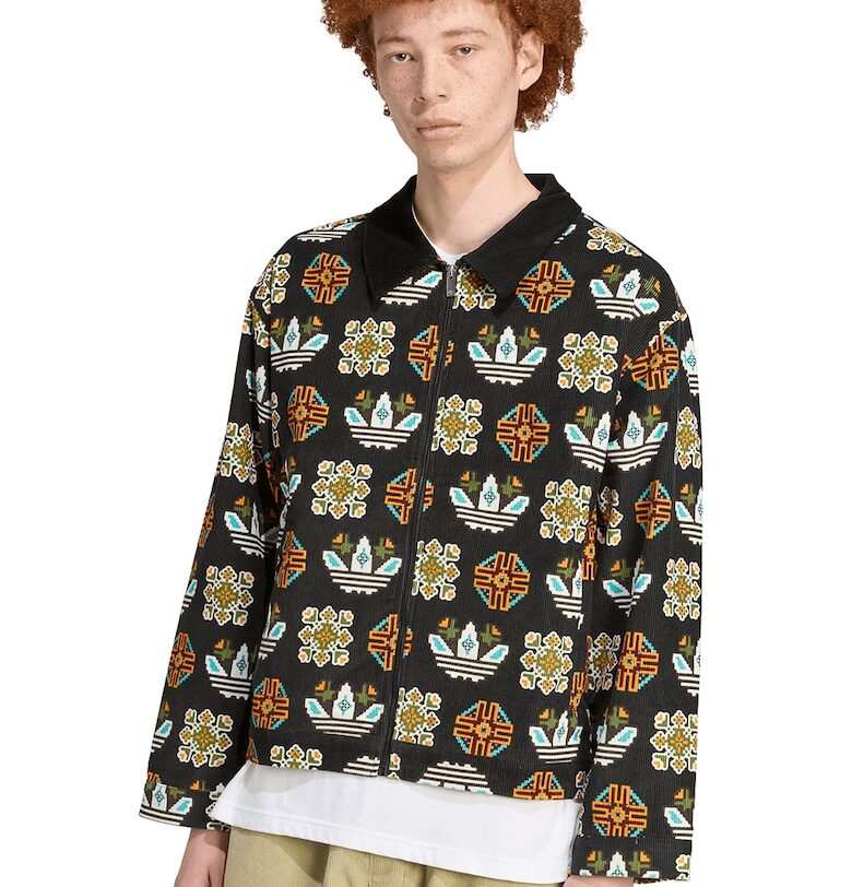 Джинсов шакет с лого - Червен/Бял/Черен adidas Originals