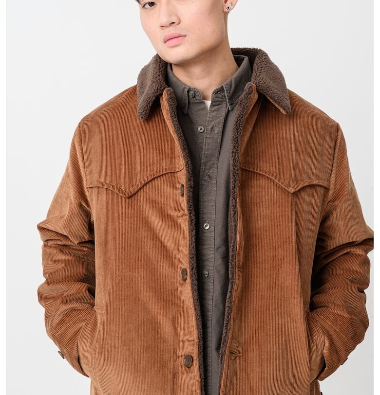 Джинсово яке с плюшена подплата - Кафяв Levis