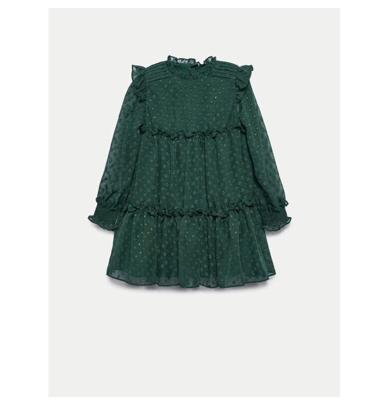 Дневна рокля 5526 Зелена стандартна кройка - полиестер Abel  Lula