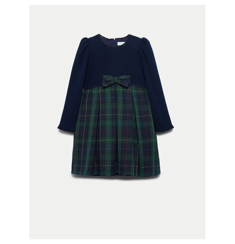 Дневна рокля  5529 тъмносиня стандартна кройка - полиестер - 10 години Abel  Lula