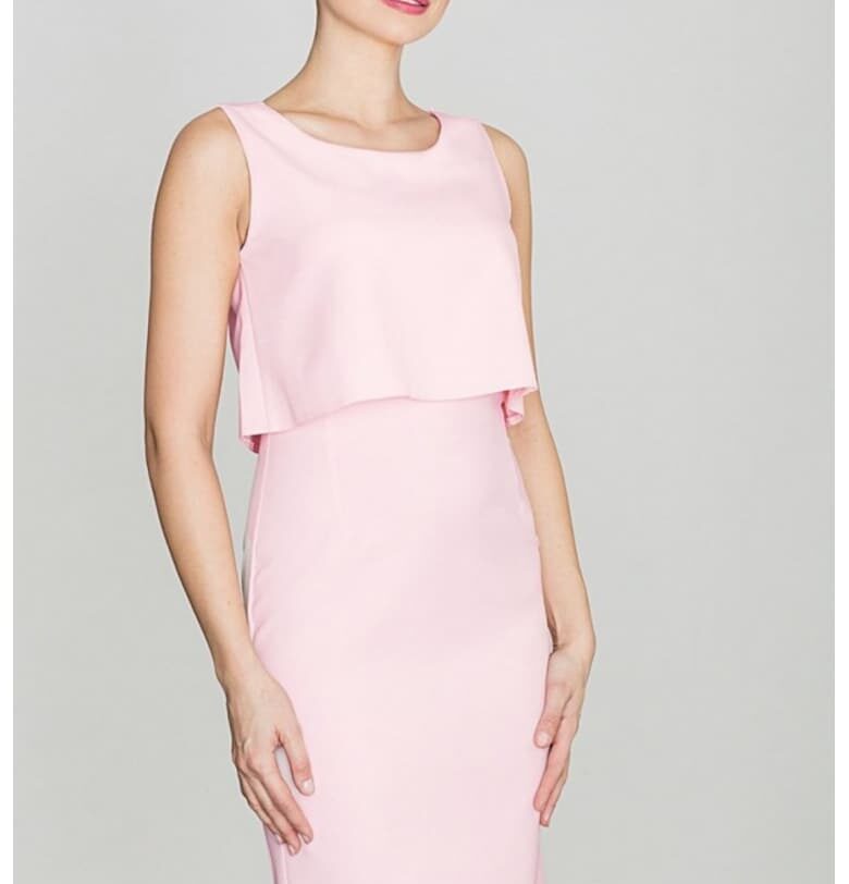 Дневна рокля модел 114320  Розово Lenitif